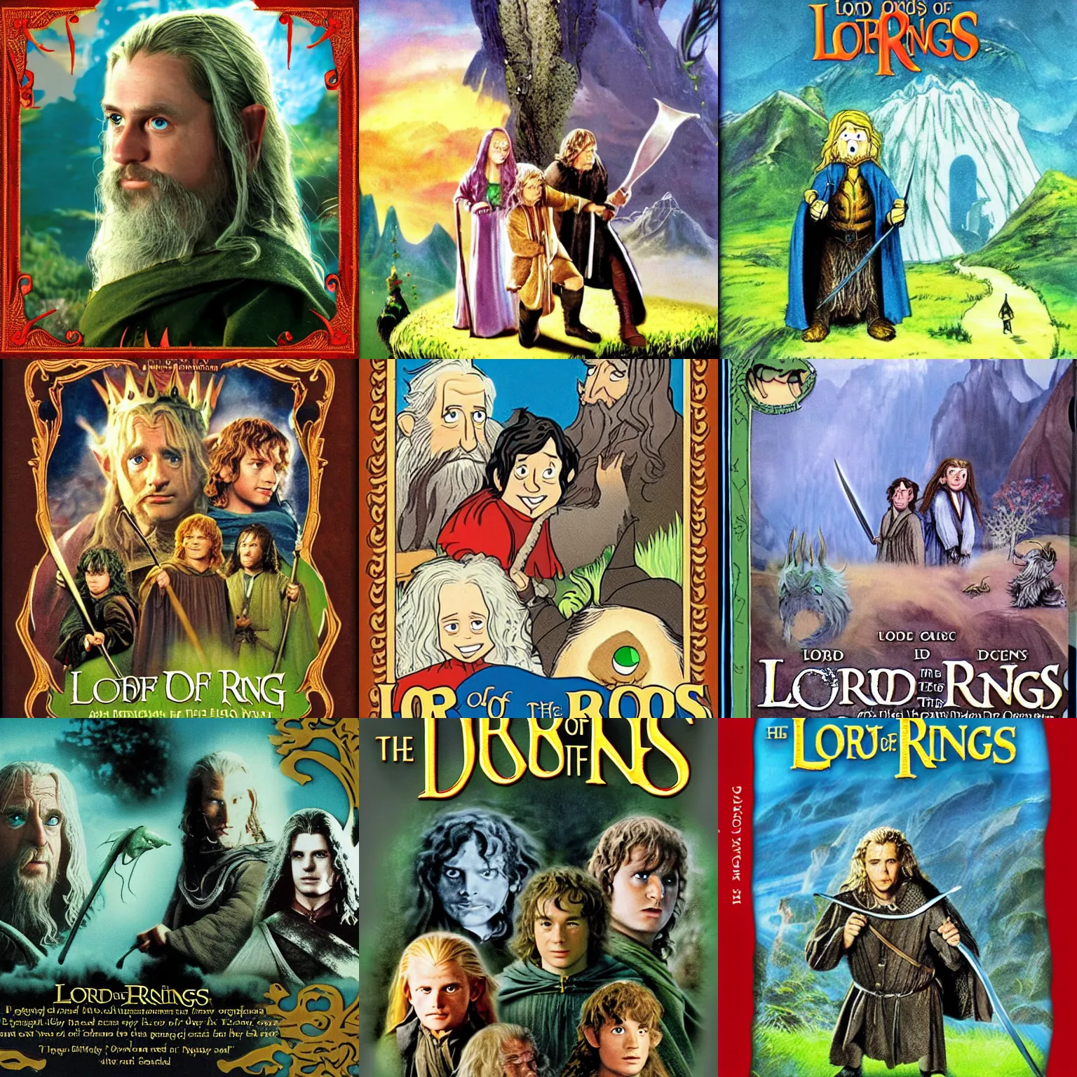 Prompt: lord of the rings movie, by dr seuss childrens book,