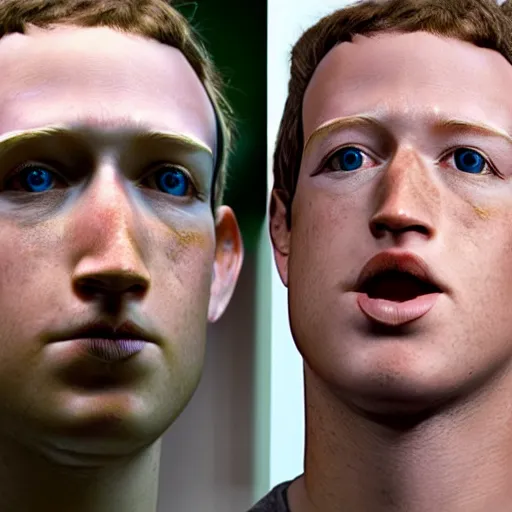 Prompt: lizard with the face of mark Zuckerberg