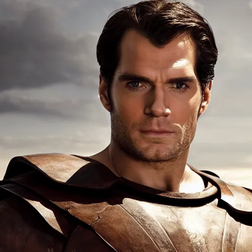 Image similar to Henry Cavill as Conan The Babarian, promo shoot, studio lighting