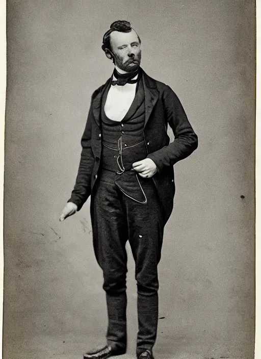 Prompt: portrait of a victorian gentleman wearing a waistcoat, male, detailed face, victorian, highly detailed, cinematic lighting, photograph by elliott & fry