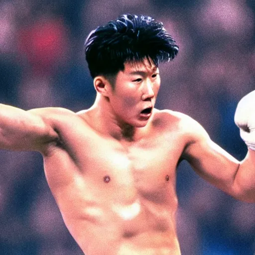 Image similar to movie still of son heung-min as ivan drago in rocky 4, cinematic,
