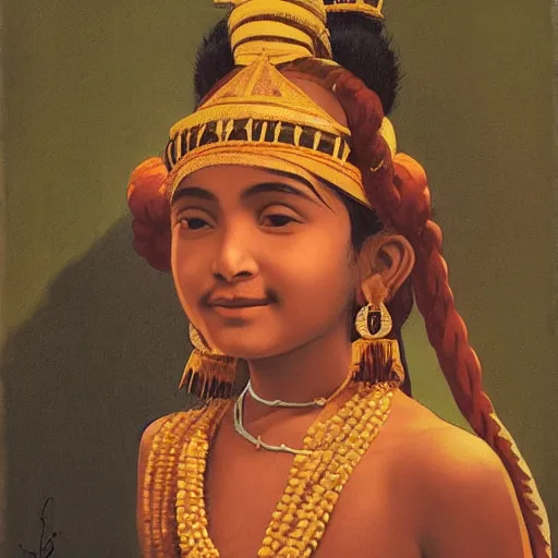 Image similar to Inka princess by Raja Ravi Verma