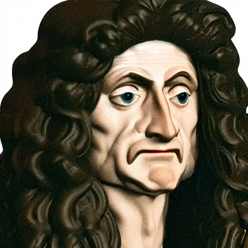 Image similar to 1 7 th century gottfried leibnitz wearing a wig stop motion vinyl action figure, plastic, toy, butcher billy style