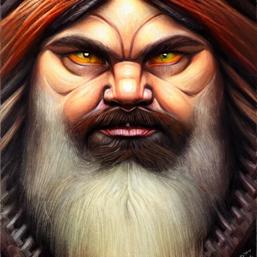 Image similar to portrait painting of a dwarven berserker, sharp focus, high symmetry, award - winning, trending on artstation, masterpiece, highly detailed, intricate. art by terese nielsen