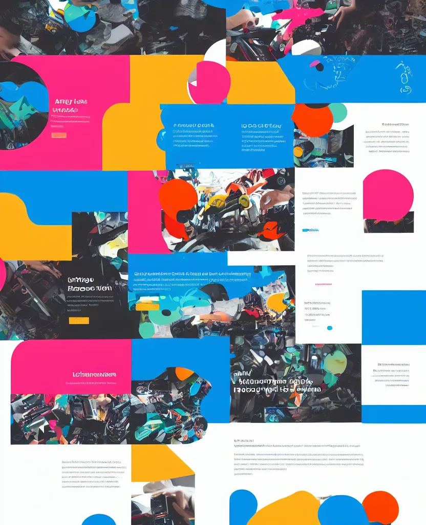 Prompt: website homepage design for a technology company called Get Brave, use expressive color pallette and swirling colors