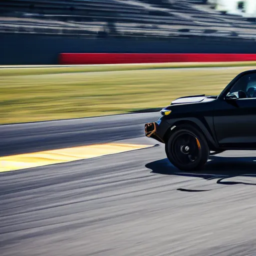 Image similar to GT4 4Runner black plain livery simple mono color, racing on track photo 2022