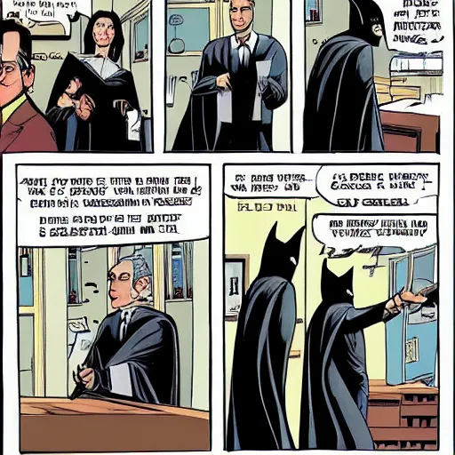 Prompt: batman as a lawyer.