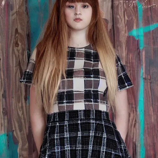 Image similar to teenage punk rock photography plaid skirt band shirt