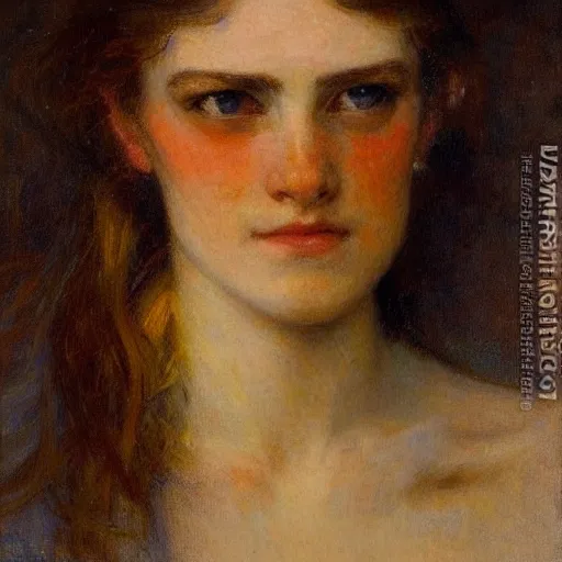 Image similar to a young person, half male and half female, gaston bussiere