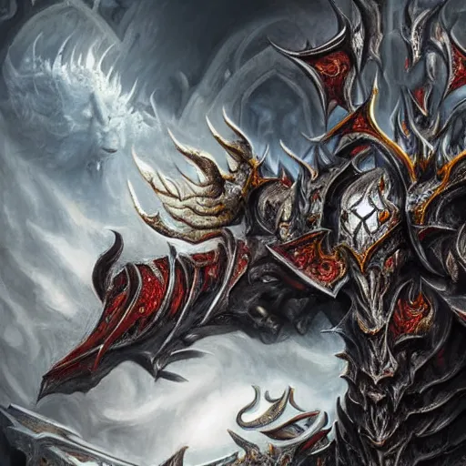 Image similar to archaon the everchosen, artstation hall of fame gallery, editors choice, #1 digital painting of all time, most beautiful image ever created, emotionally evocative, greatest art ever made, lifetime achievement magnum opus masterpiece, the most amazing breathtaking image with the deepest message ever painted, a thing of beauty beyond imagination or words