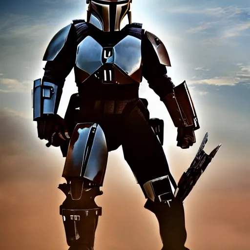 Image similar to master chief and the mandalorian