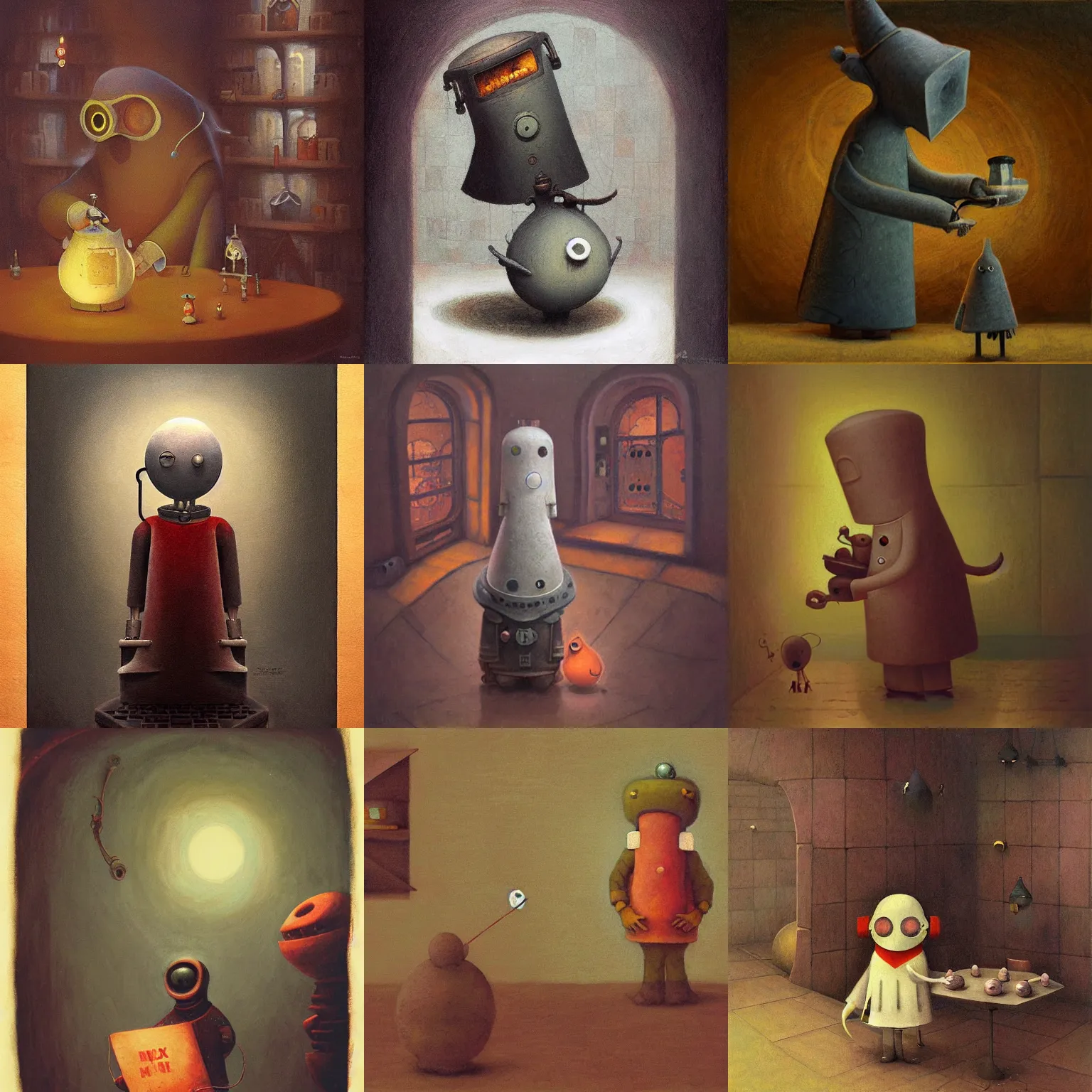 Prompt: alchemist by shaun tan