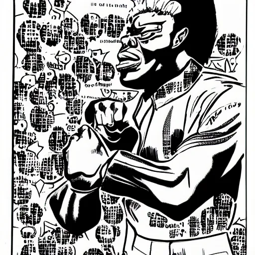 Image similar to James Brown comic book style, Stan lee, jack kirby