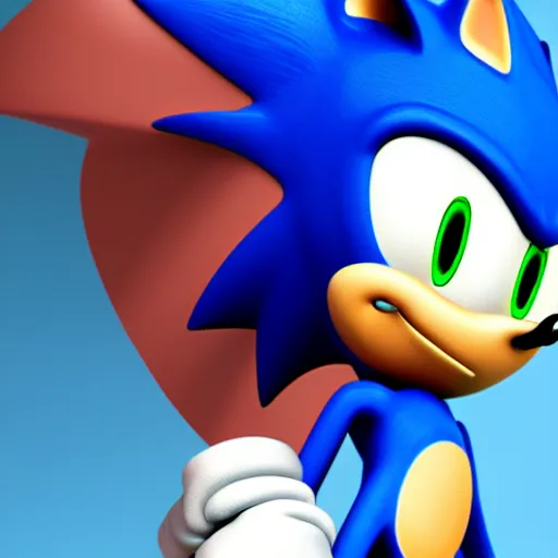 Image similar to sonic detailed 3 d render