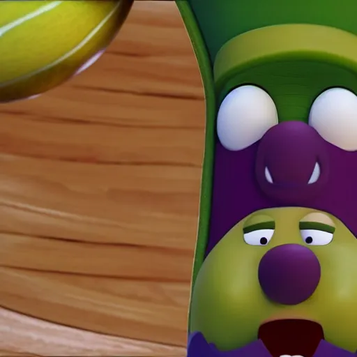 Image similar to still of lebron james as a character in veggietales, veggietales episode and style, 8 k, 4 k, high quality, hyperdetailed