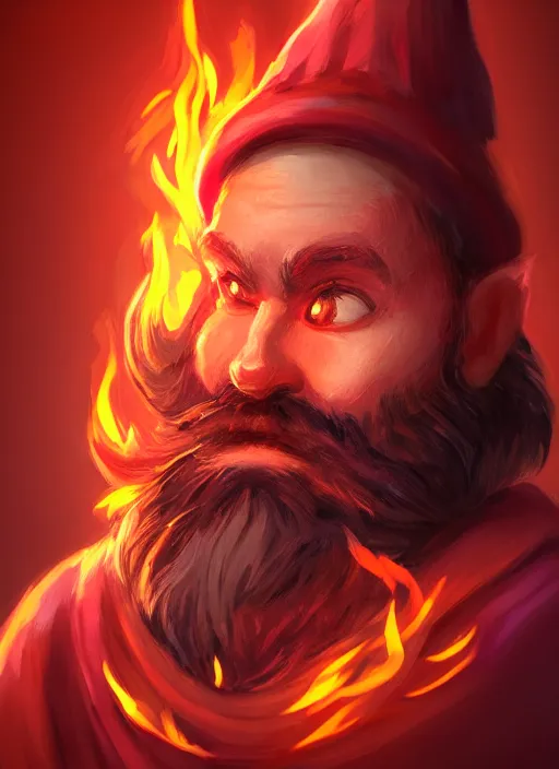 Prompt: grumpy fire mage casting fire spell, red beard, whimsical, portrait in the style of justin sweet, macro lens, shallow depth of field, highly detailed, digital painting, trending artstation, concept art, illustration, cinematic lighting, vibrant colors, photorealism, epic, octane render, magic the gathering artwork, centered