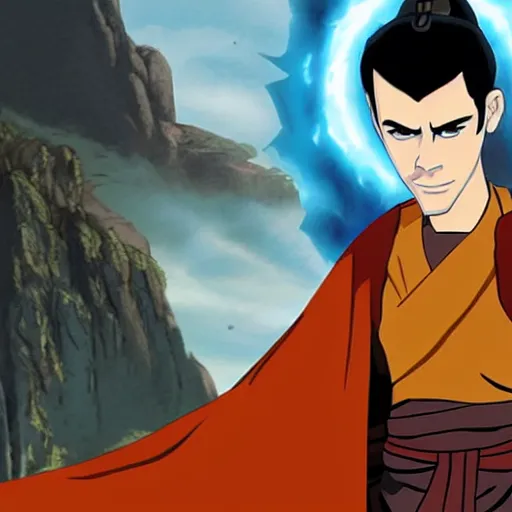 Image similar to Hayden Christensen in Avatar: the last airbender, designed by Bryan Konietzko