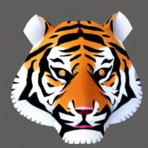 Image similar to hyper realistic image of an origami tiger, life sized