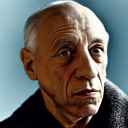 Prompt: photograph of the artist picasso played by actor javier bardem, cinematic