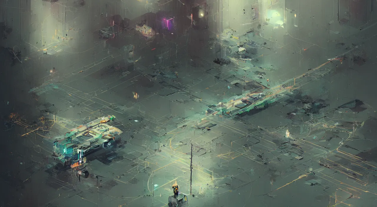 Prompt: artificial inteligence roadmap generator, artwork by ismail inceoglu