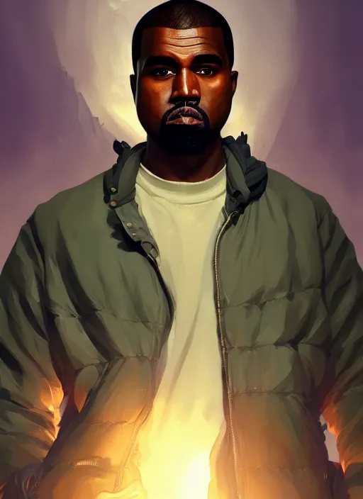 Prompt: highly detailed portrait kanye west standing pose in gta v stephen bliss unreal engine fantasy art by greg rutkowski loish rhads ferdinand knab makoto shinkai lois van baarle ilya kuvshinov rossdraws tom bagshaw global illumination radiant light detailed intricate environment