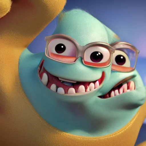 Prompt: a 3D render of a new dreamworks pixar character