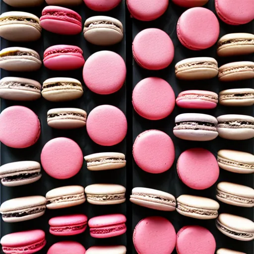 Prompt: Monochromatic macarons