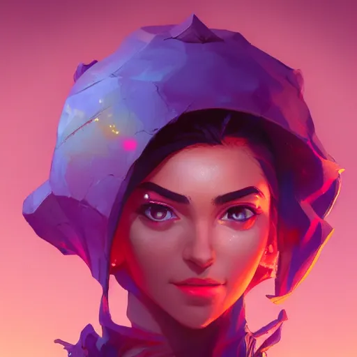 Image similar to beautiful female portrait, maya ali mage, gloomhaven, dynamic lighting, gaudy colors, octane render aesthetic, matte painting concept art, official fanart behance hd artstation by jesper ejsing, by rhads and makoto shinkai and lois van baarle and ilya kuvshinov and rossdraws