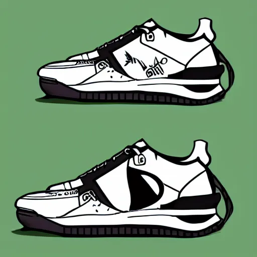 Prompt: Sneakers based off Roronoa Zoro