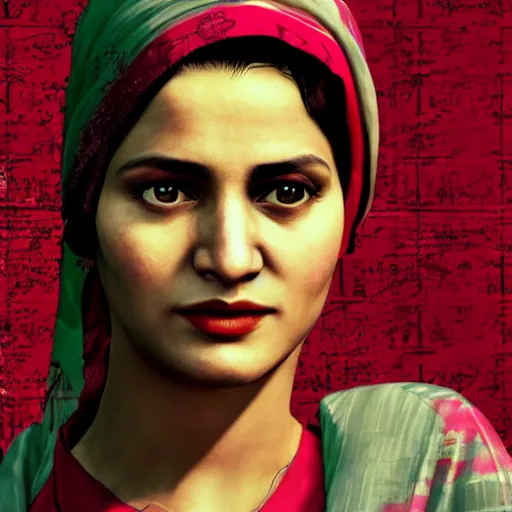 Image similar to kashmiri woman, closeup, GTA V poster, sharp focus, aesthetic!!!!!!!, ultra HD, 8k, highly detailed, intricate, elegant