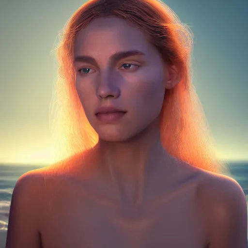 Prompt: photographic portrait of a stunningly beautiful latin renaissance female in soft dreamy light at sunset, beside the ocean, soft focus, contemporary fashion shoot, in a denis villeneuve and tim burton movie, by edward robert hughes, annie leibovitz and steve mccurry, david lazar, jimmy nelsson, extremely detailed, breathtaking, hyperrealistic, perfect face, octane render