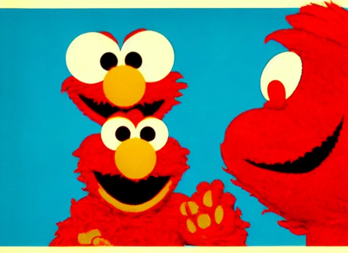 Prompt: elmo propaganda poster