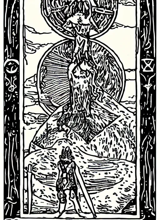 Prompt: detailed tarot card designed by morgan sorensen