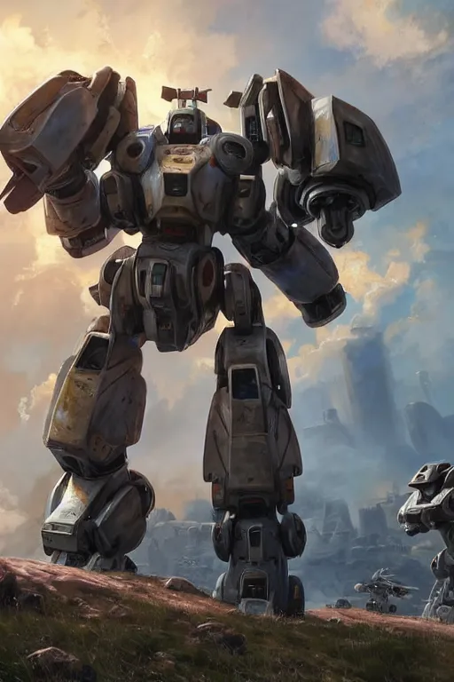 Image similar to mechwarrior 5 : mercenaries mech megaman transformer robot boss tank engine game octane render, 4 k, hd 2 0 2 2 3 d cgi rtx hdr style chrome reflexion glow fanart, global illumination ray tracing hdr fanart arstation by ian pesty by jesper ejsing pixar and disney unreal zbrush central hardmesh