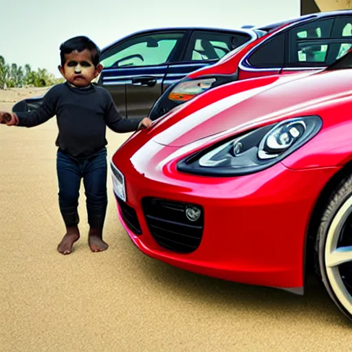 Image similar to indian baby in porsche panamera