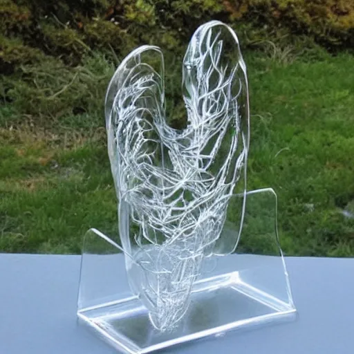 Prompt: beautiful glass sculpture