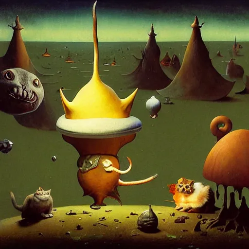 Prompt: anglerfish fused with cat, clay toadstool snail concept art anatomy, action pose, very coherent and colorful high contrast masterpiece by norman rockwell franz sedlacek hieronymus bosch dean ellis simon stalenhag rene magritte gediminas pranckevicius, dark shadows, sunny day, hard lighting, reference sheet white! background