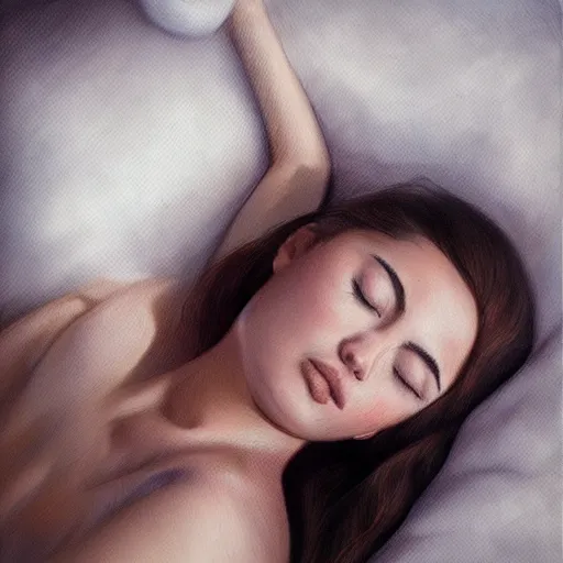 Prompt: beautiful realistic portrait of afternoon sleep artgerm