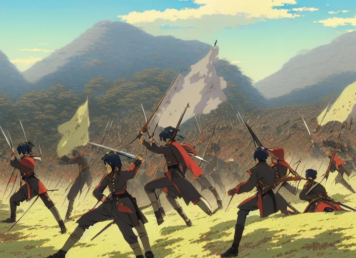 Image similar to battle of balaclava in october 1 8 5 4, finely detailed perfect art, painted by greg rutkowski makoto shinkai takashi takeuchi studio ghibli