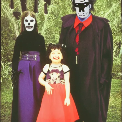 Image similar to haunted 1 9 8 0 s goth family portrait