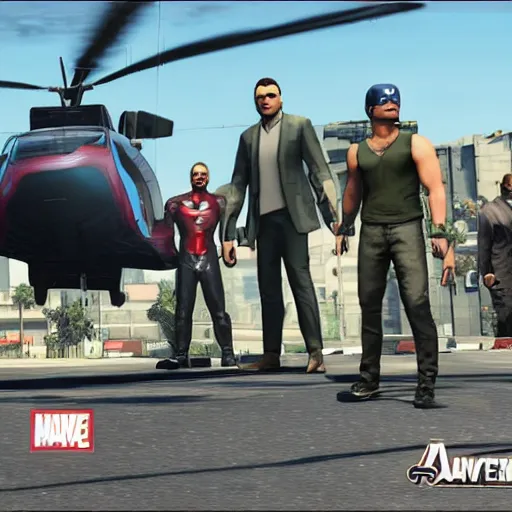 Image similar to the avengers in gta 5