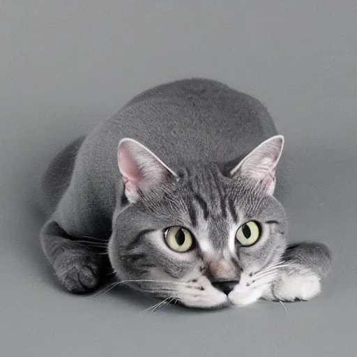 Image similar to a detective gray cat