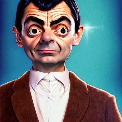 Image similar to Mr. Bean as willow, in the movie willow, by artgerm