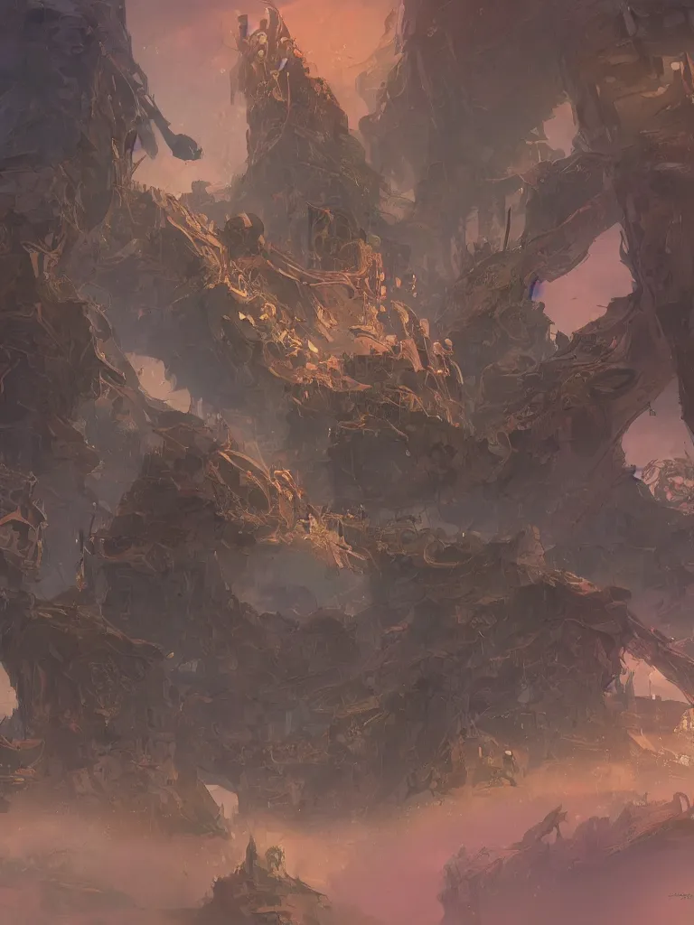 Image similar to fractal by Disney Concept Artists, blunt borders, rule of thirds