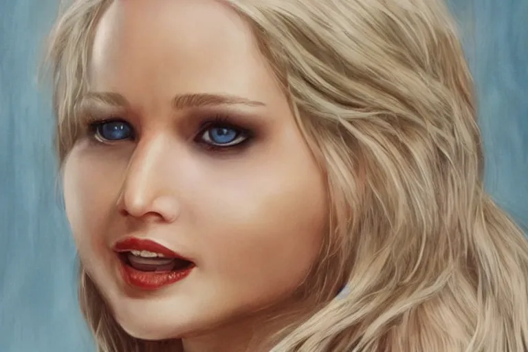 Prompt: Jennifer Lawrence as Buffy the Vampire Slayer. Photo-realistic UHDR, hyperrealism, very detailed