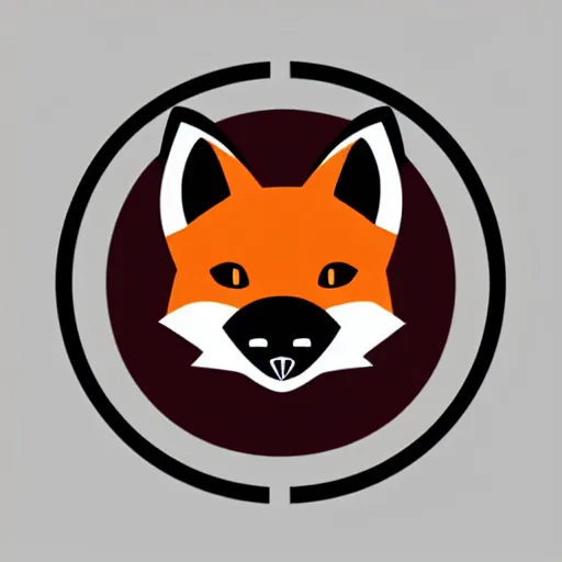 Image similar to a vector logo of a fox with candle head by studio ghibli