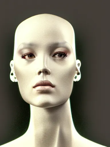 a portrait of a mannequin head 55mm lens, bokeh, Stable Diffusion