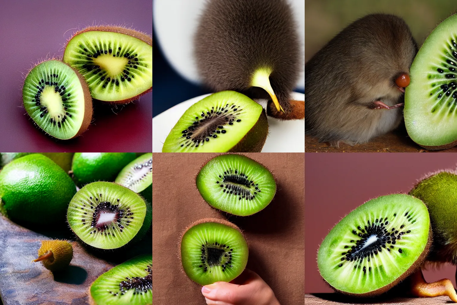 Image similar to a kiwi eating a kiwi