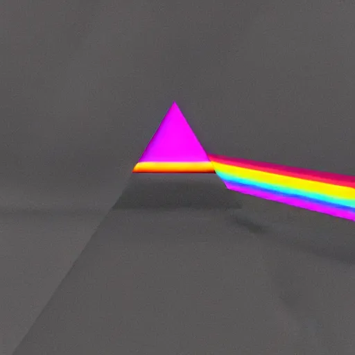 Image similar to alternate version of pink floyd's dark side of the moon album cover 3d blender render