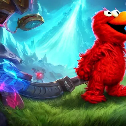 Image similar to elmo in league of legends